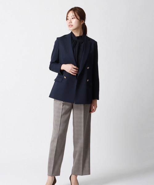 AOYAMA（アオヤマ）の「＜WEB限定＞通勤にも特別な日にも、着回し抜群！2WAYハイネックボウタイブラウス（シャツ/ブラウス・レディース・ネイビー/ホワイト・M/L）」の16枚目の写真