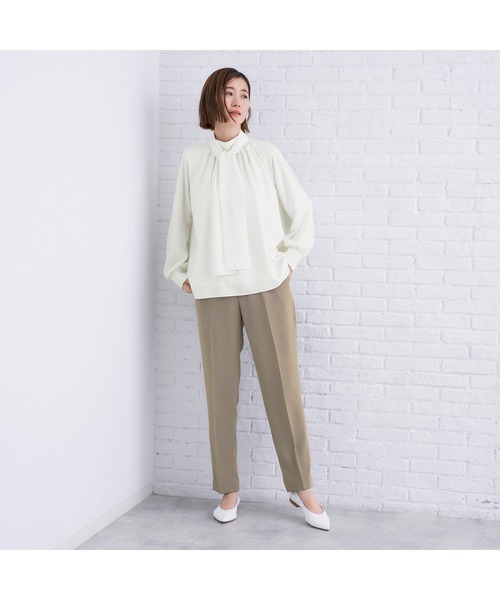 WEB限定＞通勤にも特別な日にも、着回し抜群！2WAYハイネックボウタイ