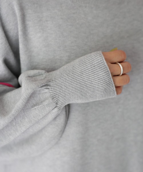 Riberry（リベリー）の「配色ニットロングワンピース（ワンピース・レディース・ブラック/グレー/ライトグレー・MEDIUM）」の9枚目の写真