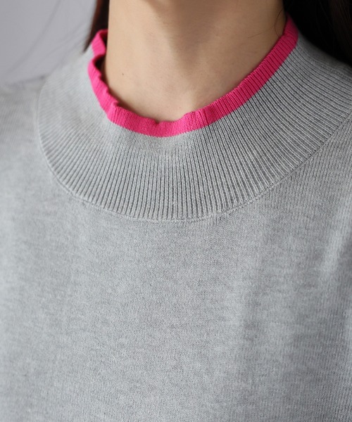 Riberry（リベリー）の「配色ニットロングワンピース（ワンピース・レディース・ブラック/グレー/ライトグレー・MEDIUM）」の10枚目の写真