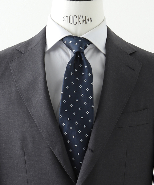 EDIFICE（エディフィス）の「AX ジオメトリックコモンタイ（ネクタイ・メンズ・ネイビー/グリーン・FREE）」の2枚目の写真