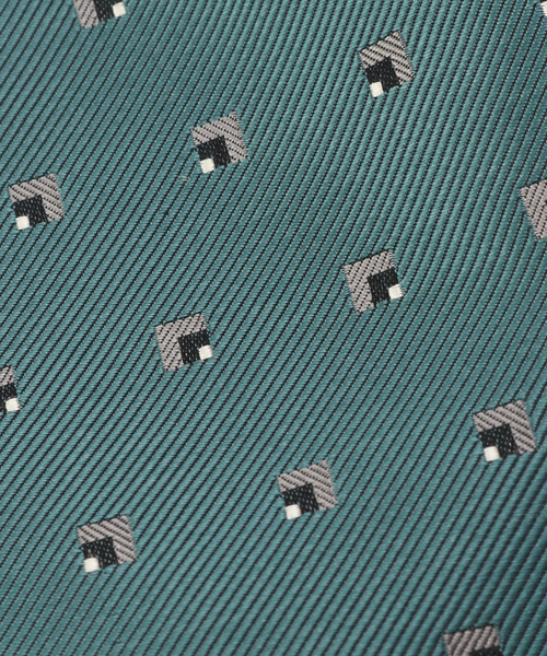 EDIFICE（エディフィス）の「AX ジオメトリックコモンタイ（ネクタイ・メンズ・ネイビー/グリーン・FREE）」の3枚目の写真