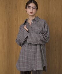 kivi | オーバーサイズチェックシャツ(シャツ/ブラウス)