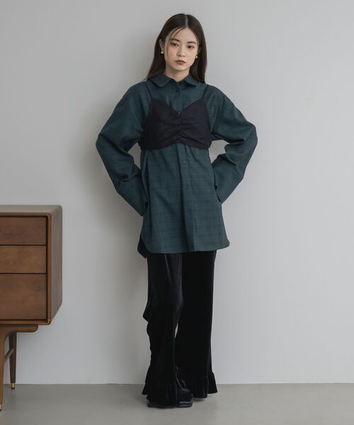 kivi（キヴィ）の「オーバーサイズチェックシャツ（シャツ/ブラウス・レディース・グレー系その他2/グリーン系その他2・FREE）」の11枚目の写真