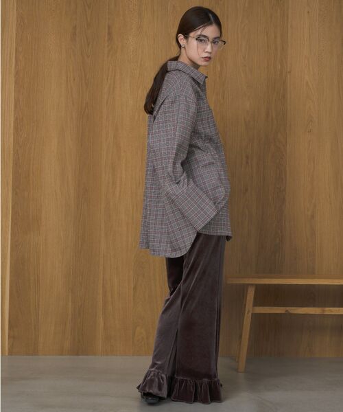 kivi（キヴィ）の「オーバーサイズチェックシャツ（シャツ/ブラウス・レディース・グレー系その他2/グリーン系その他2・FREE）」の16枚目の写真