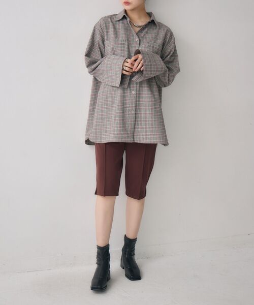 kivi（キヴィ）の「オーバーサイズチェックシャツ（シャツ/ブラウス・レディース・グレー系その他2/グリーン系その他2・FREE）」の18枚目の写真