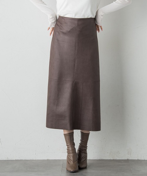 Droite lautreamont（ドロワットロートレアモン）の「マシュマロコーティングスカート≪手洗い可能≫（スカート・レディース・ブラック/ブラウン・M）」の2枚目の写真