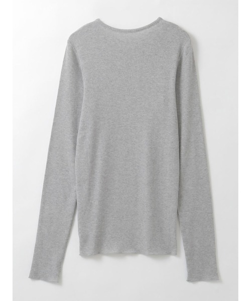 HER.（ハー）の「カシミヤシルクブレンドシアーテレコPO（Tシャツ/カットソー・レディース・オフホワイト/ライトグレー・フリー）」の7枚目の写真