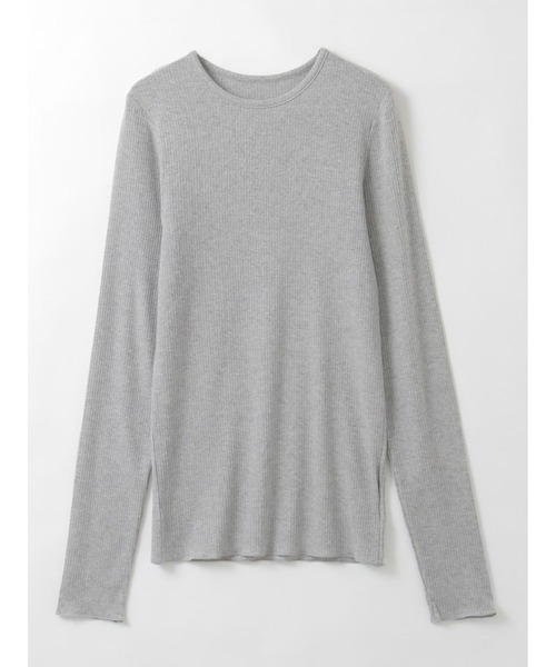 HER.（ハー）の「カシミヤシルクブレンドシアーテレコPO（Tシャツ/カットソー・レディース・オフホワイト/ライトグレー・フリー）」の12枚目の写真