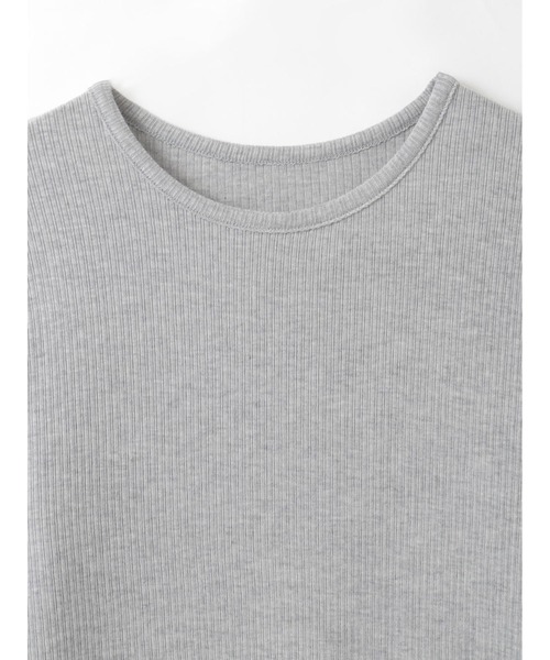 HER.（ハー）の「カシミヤシルクブレンドシアーテレコPO（Tシャツ/カットソー・レディース・オフホワイト/ライトグレー・フリー）」の3枚目の写真