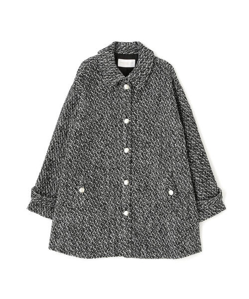 PROPORTION BODY DRESSING（プロポーションボディドレッシング）の「金ボタン付きツイードミドルジャケット / 1215255116（テーラードジャケット・レディース・ブラック/ブラウン・MEDIUM/SMALL）」の5枚目の写真