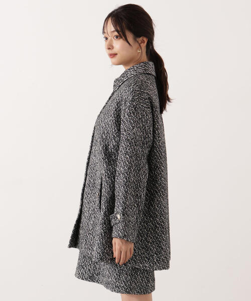 PROPORTION BODY DRESSING（プロポーションボディドレッシング）の「金ボタン付きツイードミドルジャケット / 1215255116（テーラードジャケット・レディース・ブラック/ブラウン・MEDIUM/SMALL）」の13枚目の写真