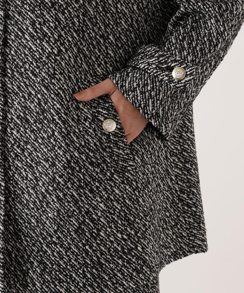 PROPORTION BODY DRESSING（プロポーションボディドレッシング）の「金ボタン付きツイードミドルジャケット / 1215255116（テーラードジャケット・レディース・ブラック/ブラウン・MEDIUM/SMALL）」の17枚目の写真