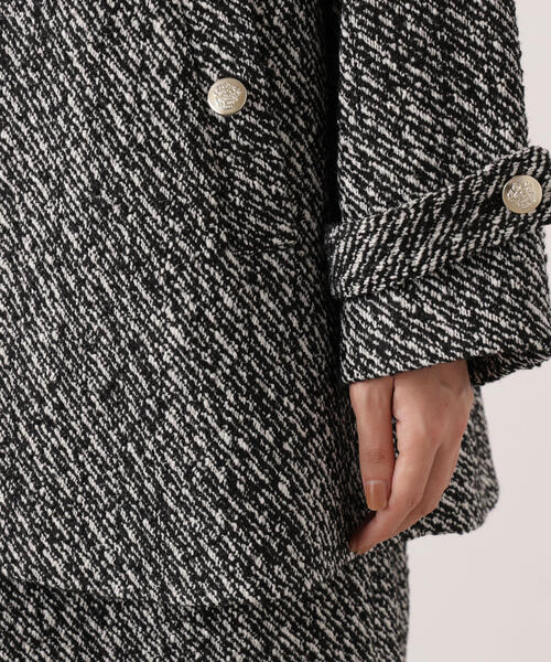 PROPORTION BODY DRESSING（プロポーションボディドレッシング）の「金ボタン付きツイードミドルジャケット / 1215255116（テーラードジャケット・レディース・ブラック/ブラウン・MEDIUM/SMALL）」の19枚目の写真