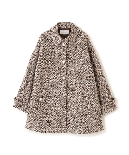PROPORTION BODY DRESSING（プロポーションボディドレッシング）の「金ボタン付きツイードミドルジャケット / 1215255116（テーラードジャケット・レディース・ブラック/ブラウン・MEDIUM/SMALL）」の20枚目の写真