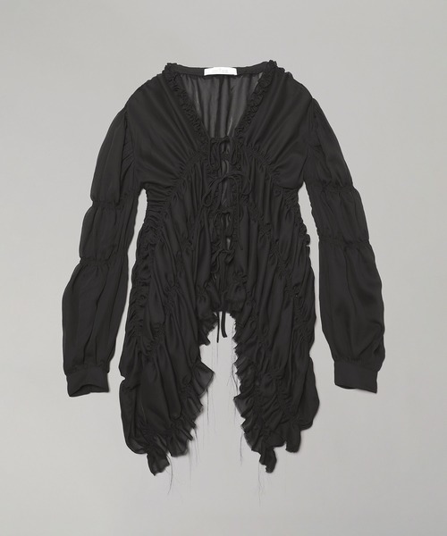【値下げ交渉歓迎】 ロク rokh TIE KNOT BLOUSE 長袖シャツ 値下げ交渉歓迎】 ロク rokh TIE KNOT BLOUSE 長袖シャツ
