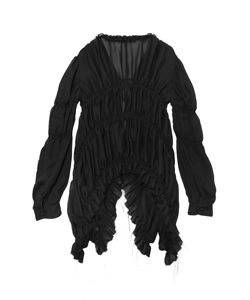 rokh（ロク）の「rokh PUFF SLEEVE BLOUSE  R0CA296（シャツ/ブラウス・レディース・ブラック・34）」の2枚目の写真