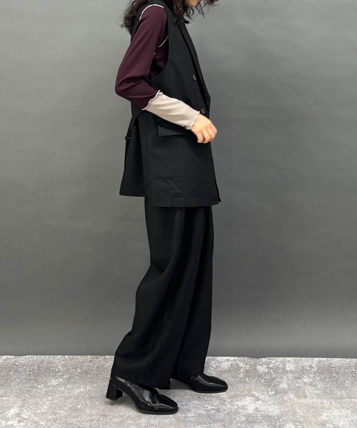 NICOLE white（ニコルホワイト）の「【セットアップ対応】パンツ（その他パンツ・レディース・ブラック・FREE）」の7枚目の写真