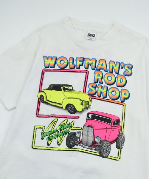ANVIL(アンヴィル)の「【USED】90’s anvil “ROD SHOP” レーシング Tシャツ USA製(Tシャツ/カットソー・メンズ・ホワイト・LARGE)」の3枚目の写真