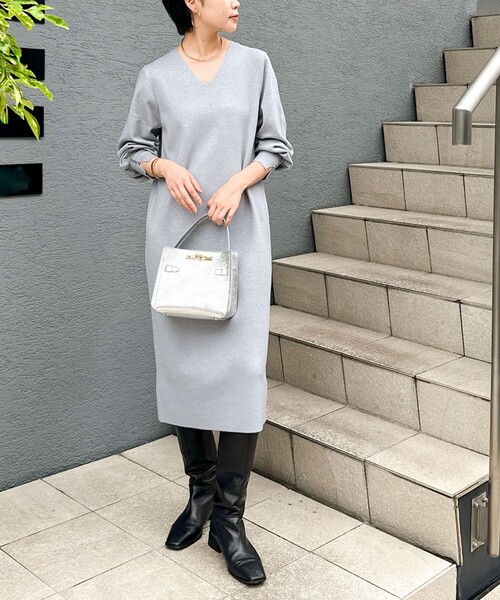 セール】◇【WEB限定】ウォッシャブルラメ総針Vネックコクーン