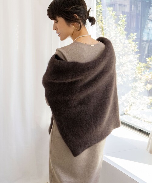 NOLLEY’S Sophi（ノーリーズソフィ）の「◇【WEB限定】ウォッシャブルラメ総針Vネックコクーンワンピース（ワンピース・レディース・キャメル/ライトグレー/ベージュ・36/38）」の7枚目の写真