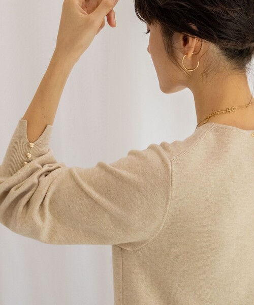 NOLLEY’S Sophi（ノーリーズソフィ）の「◇【WEB限定】ウォッシャブルラメ総針Vネックコクーンワンピース（ワンピース・レディース・キャメル/ライトグレー/ベージュ・36/38）」の21枚目の写真