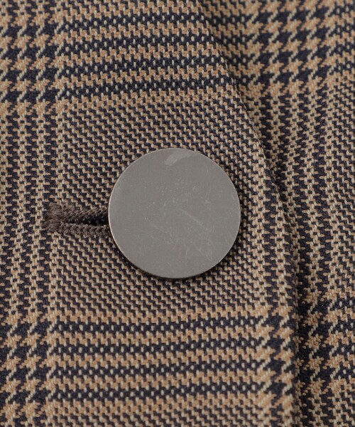 CAST:（キャストコロン）の「【CAST COLON】フェイクレイヤードチェックジャケット（テーラードジャケット・レディース・グレー/ベージュ・S/M）」の14枚目の写真