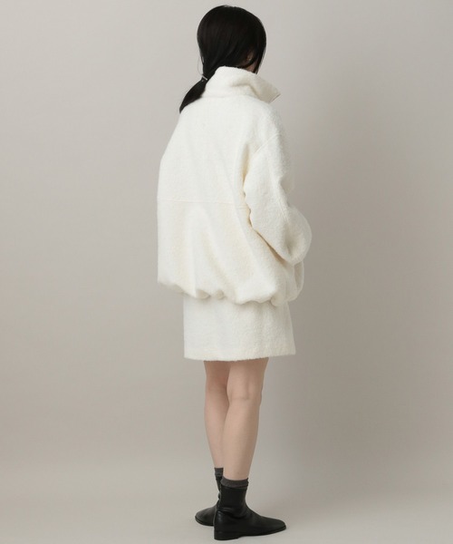 A part by(アパートバイ)の「【セットアップ対応】ブラッシュドメルトンブルゾン(ブルゾン・レディース・チャコールグレー/アイボリー/ブルー系その他4・FREE)」の9枚目の写真