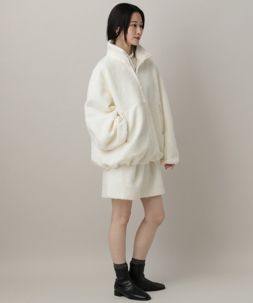 A part by(アパートバイ)の「【セットアップ対応】ブラッシュドメルトンブルゾン(ブルゾン・レディース・チャコールグレー/アイボリー/ブルー系その他4・FREE)」の11枚目の写真