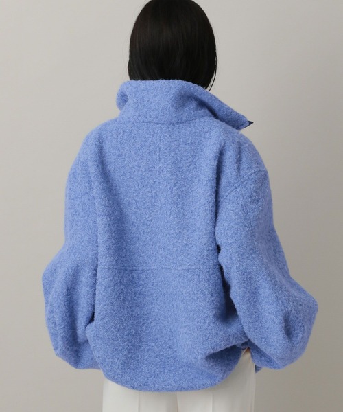 A part by(アパートバイ)の「【セットアップ対応】ブラッシュドメルトンブルゾン(ブルゾン・レディース・チャコールグレー/アイボリー/ブルー系その他4・FREE)」の15枚目の写真