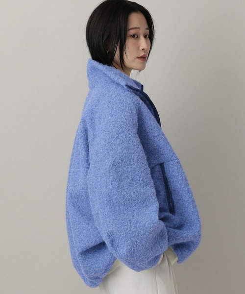 A part by(アパートバイ)の「【セットアップ対応】ブラッシュドメルトンブルゾン(ブルゾン・レディース・チャコールグレー/アイボリー/ブルー系その他4・FREE)」の16枚目の写真
