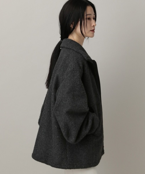 A part by(アパートバイ)の「【セットアップ対応】ブラッシュドメルトンブルゾン(ブルゾン・レディース・チャコールグレー/アイボリー/ブルー系その他4・FREE)」の20枚目の写真