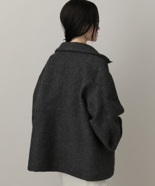 A part by(アパートバイ)の「【セットアップ対応】ブラッシュドメルトンブルゾン(ブルゾン・レディース・チャコールグレー/アイボリー/ブルー系その他4・FREE)」の21枚目の写真