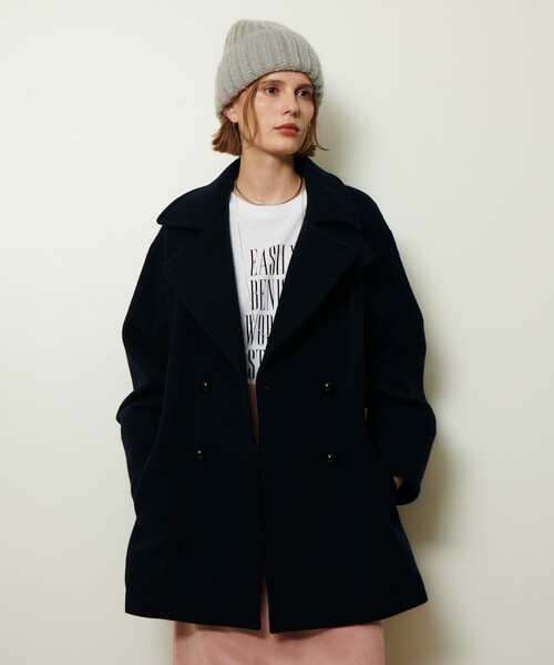 アルアバイル　ルルウィルビー ショートビーバーピーコート allureville（アルアバイル）の「ショートビーバーオフィサーコート