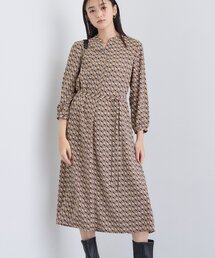 INDIVI | 【洗える／オリジナル柄】ジオメプリント フレアワンピース(ワンピース)