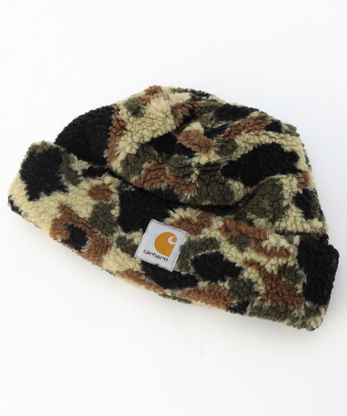 Carhartt（カーハート）の「CARHARTT/カーハート PRENTIS BEANIE（ニットキャップ/ビーニー・メンズ・ブラック/カモフラージュ・ONE SIZE）」の2枚目の写真