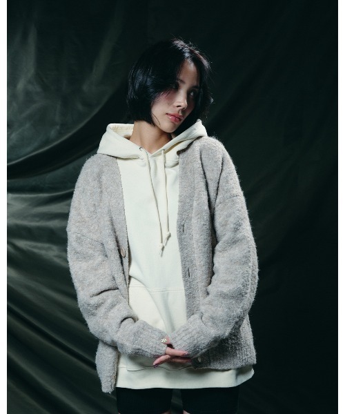 #Re:room(リルーム)の「カクタスショップバックプリントスウェットパーカー(パーカー・メンズ・オフホワイト/ライトブラック・M-L/S-M)」の8枚目の写真
