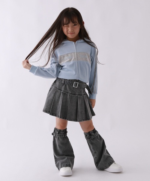 repipi armario（レピピ アルマリオ）の「【10C REPIPI】ベロアキリカエZIPパーカー（パーカー・キッズ・サックスブルー/ブラック/グレー・130/120/110）」の4枚目の写真