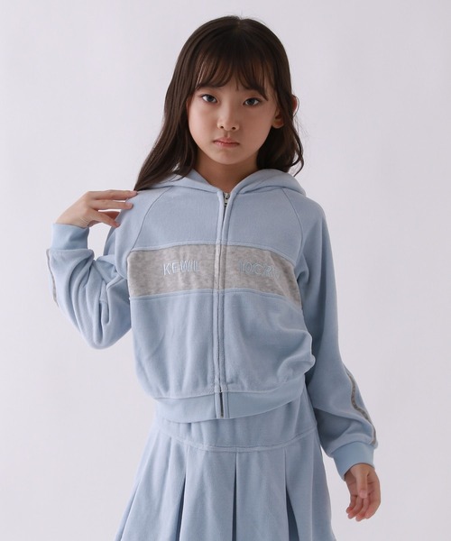 repipi armario（レピピ アルマリオ）の「【10C REPIPI】ベロアキリカエZIPパーカー（パーカー・キッズ・サックスブルー/ブラック/グレー・130/120/110）」の5枚目の写真