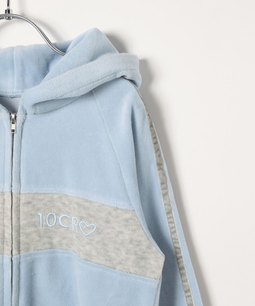 repipi armario（レピピ アルマリオ）の「【10C REPIPI】ベロアキリカエZIPパーカー（パーカー・キッズ・サックスブルー/ブラック/グレー・130/120/110）」の12枚目の写真