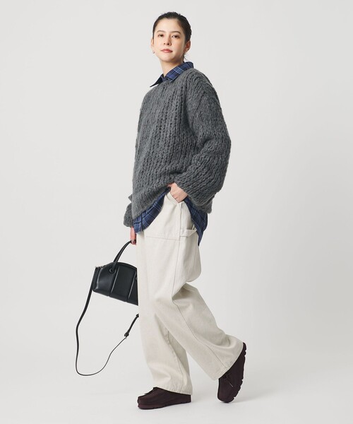ウールモヘヤナイロン ルーズニットプルオーバー（ニット/セーター