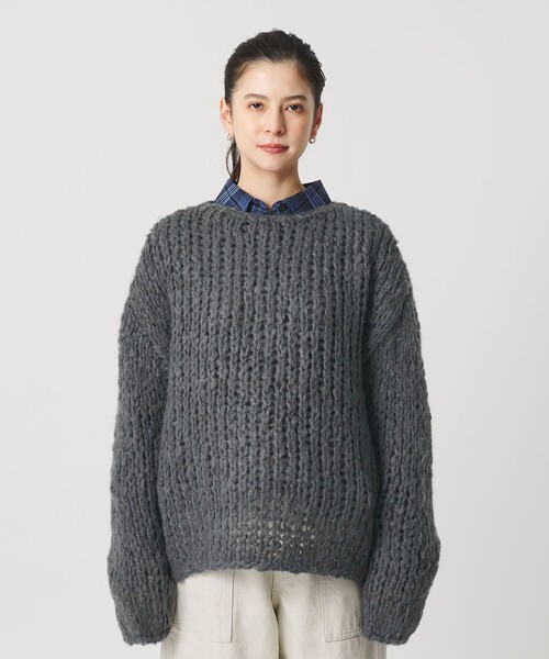ウールモヘヤナイロン ルーズニットプルオーバー（ニット/セーター