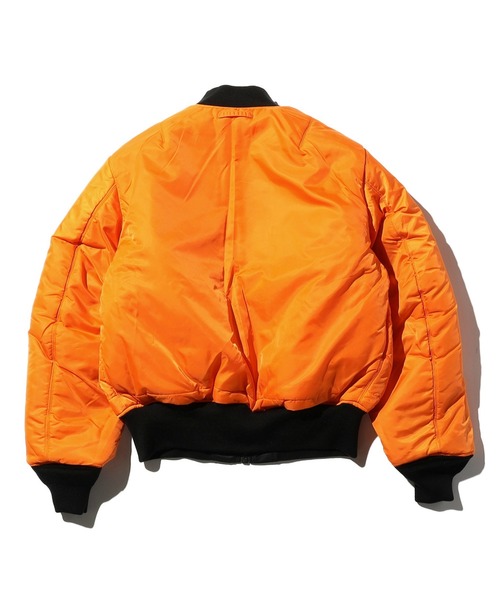 Valley Apparel（バレーアパレル）の「バックエンブレムMA-1 フライトナイロンジャケット（MA-1・メンズ・ブラック/グレー系その他・MEDIUM/LARGE/X-LARGE/SMALL）」の8枚目の写真