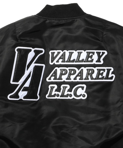 Valley Apparel（バレーアパレル）の「バックエンブレムMA-1 フライトナイロンジャケット（MA-1・メンズ・ブラック/グレー系その他・MEDIUM/LARGE/X-LARGE/SMALL）」の15枚目の写真