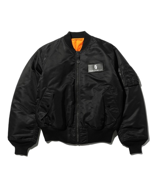 Valley Apparel（バレーアパレル）の「バックエンブレムMA-1 フライトナイロンジャケット（MA-1・メンズ・ブラック/グレー系その他・MEDIUM/LARGE/X-LARGE/SMALL）」の21枚目の写真