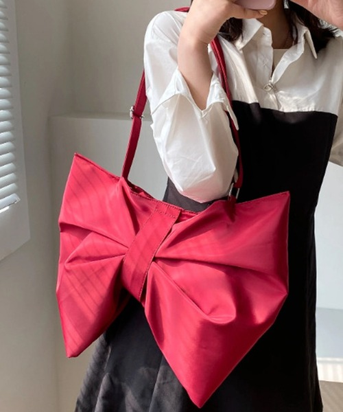 セール】10D36-TJ 2WAY ビッグリボン ショルダーバッグ（ショルダー