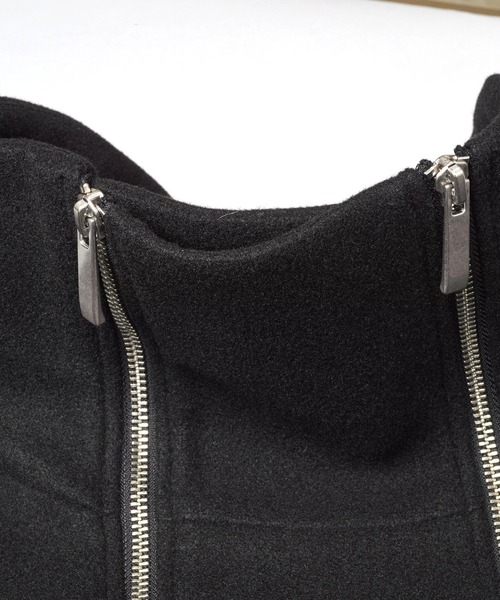 NO ID.（ノーアイディ）の「【NO ID.】Volume-Neck Riders Overcoat / ボリューム ネック ライダース オーバーコート（その他アウター・メンズ・グレー/ブラック・ONE SIZE）」の4枚目の写真