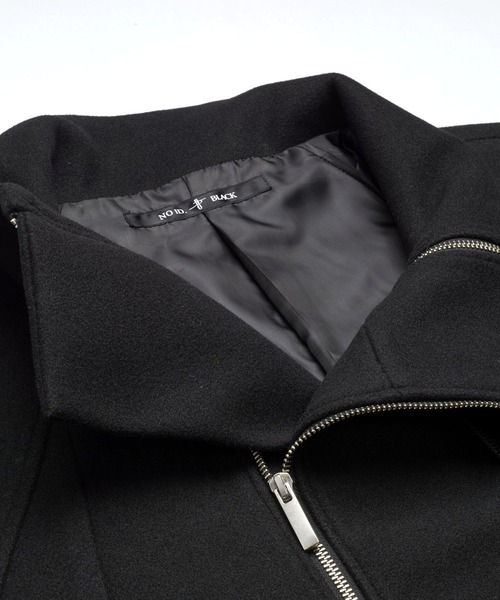 NO ID.（ノーアイディ）の「【NO ID.】Volume-Neck Riders Overcoat / ボリューム ネック ライダース オーバーコート（その他アウター・メンズ・グレー/ブラック・ONE SIZE）」の5枚目の写真