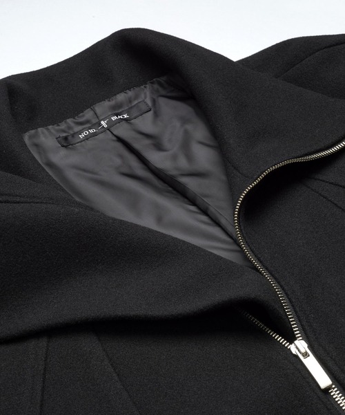NO ID.（ノーアイディ）の「【NO ID.】Volume-Neck Riders Overcoat / ボリューム ネック ライダース オーバーコート（その他アウター・メンズ・グレー/ブラック・ONE SIZE）」の8枚目の写真