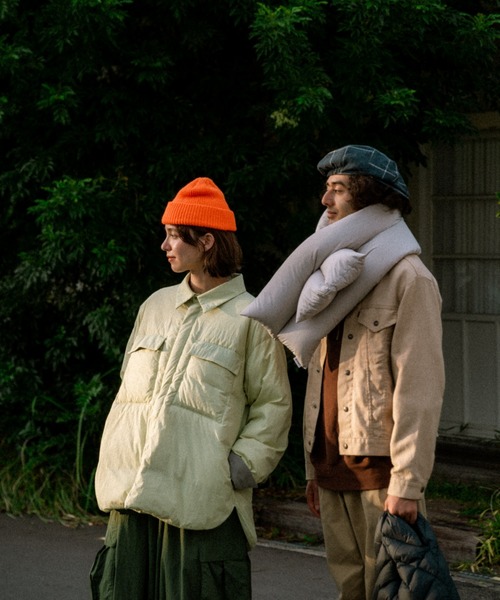 KWD(ケーダブルディー)の「【 KWD / ケーダブルディー 】LIGHT DOWN SHIRTS JACKET / ライトダウンシャツジャケット KWD-16JD KFH(ダウンジャケット/コート・レディース・イエロー/ネイビー/アイボリー・FREE)」の4枚目の写真